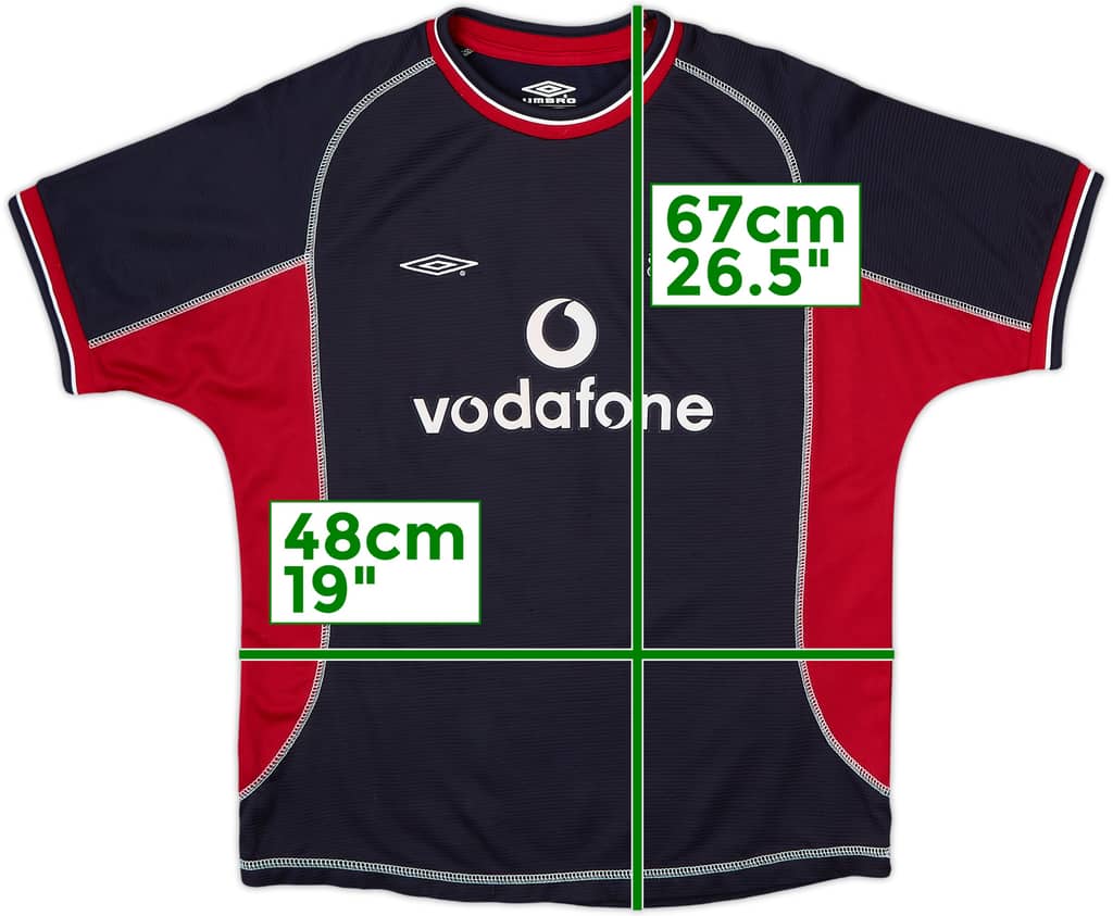 2000-01 Manchester United Tercera Camiseta - 8/10 - (L.Niños)