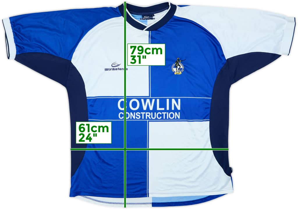 Camiseta de local del Bristol Rovers 2003-04 - 8/10 - (XXL)