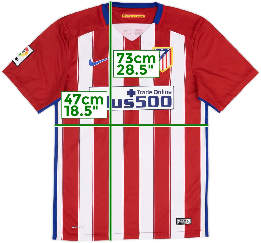 2015-16 Atletico Madrid Home Shirt - 6/10 - (S)