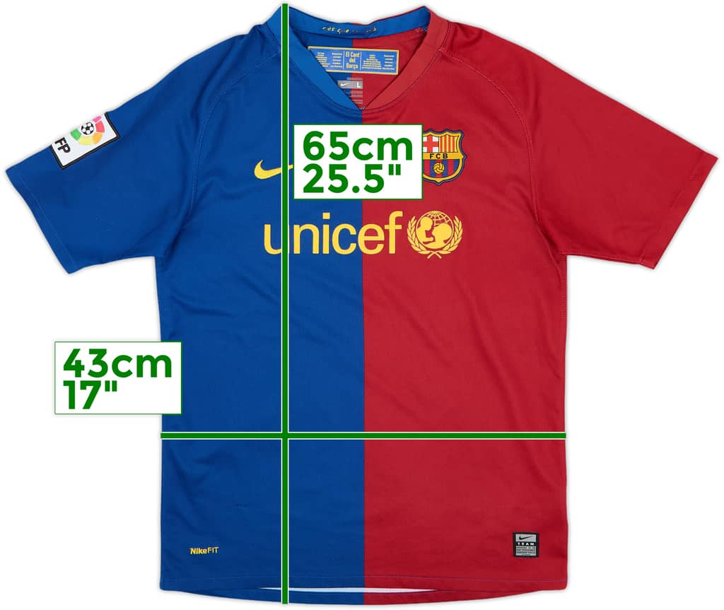 2008-09 Barcelona Home Shirt - 6/10 - (12-13 Years)