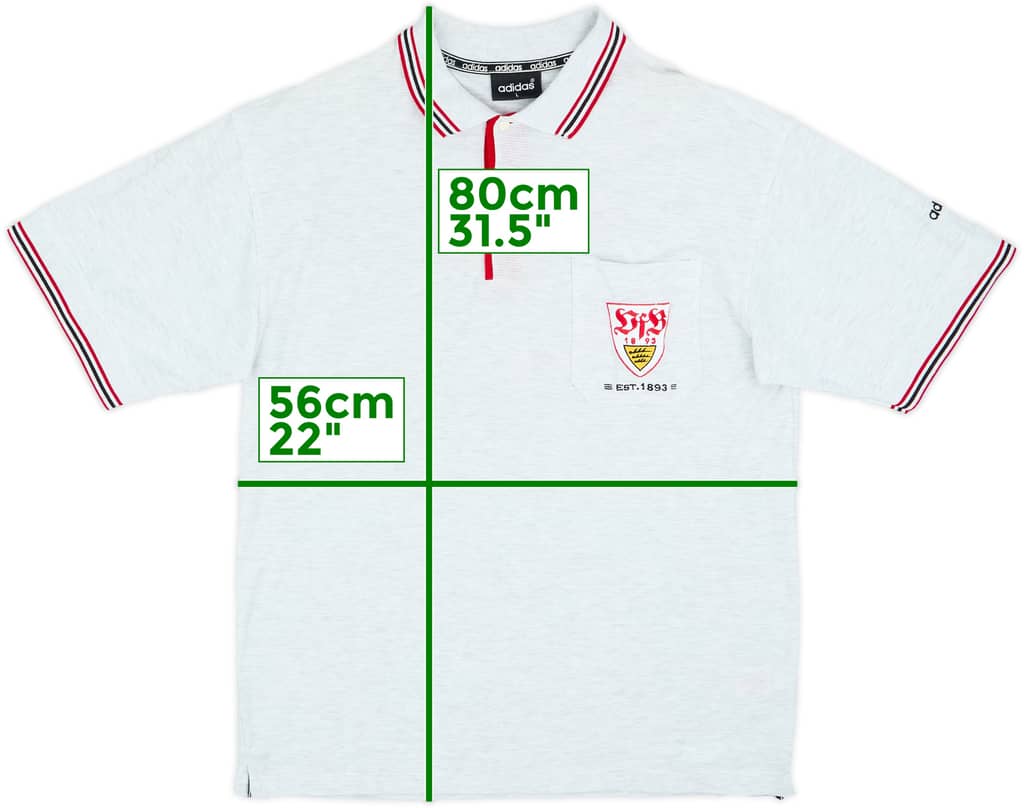 1996-97 Stuttgart adidas Polo Shirt - 9/10 - (L)