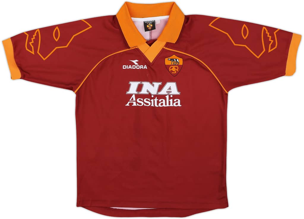 1999-00 Roma Home Shirt - 8/10 - (L.Boys)