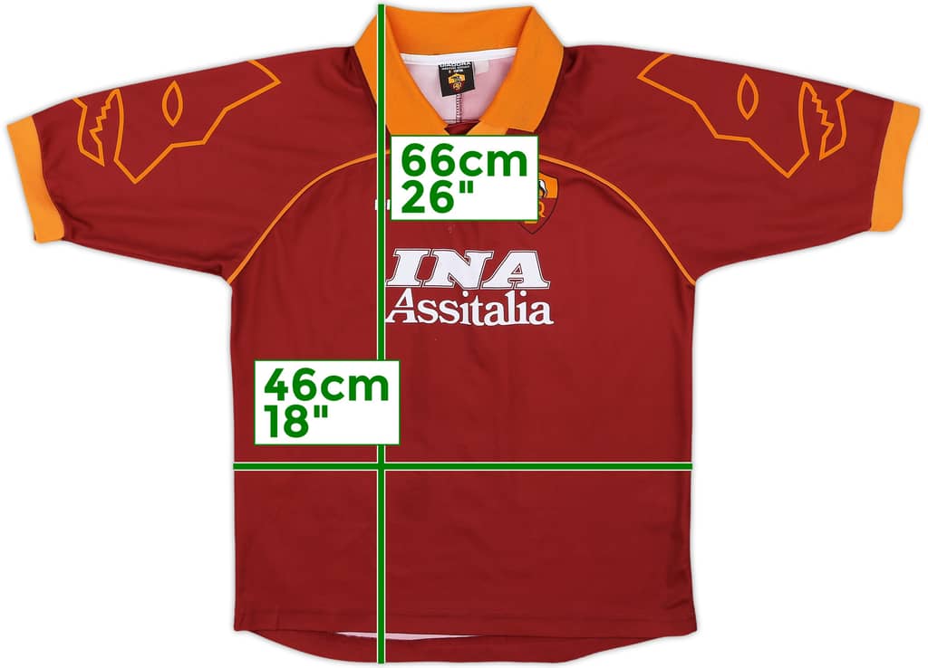 1999-00 Roma Home Shirt - 8/10 - (L.Boys)