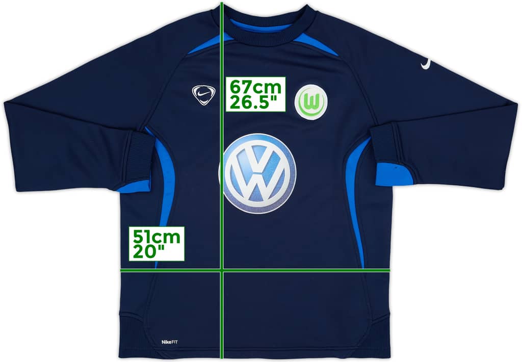 2007-08 Wolfsburg Nike Sweat Top - 8/10 - (M)