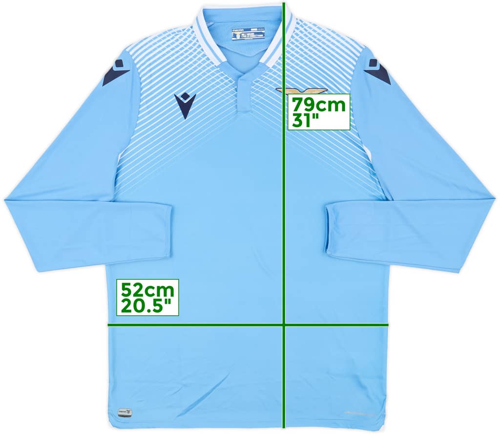 2020-21 Lazio Home L/S Shirt - 9/10 - (L)
