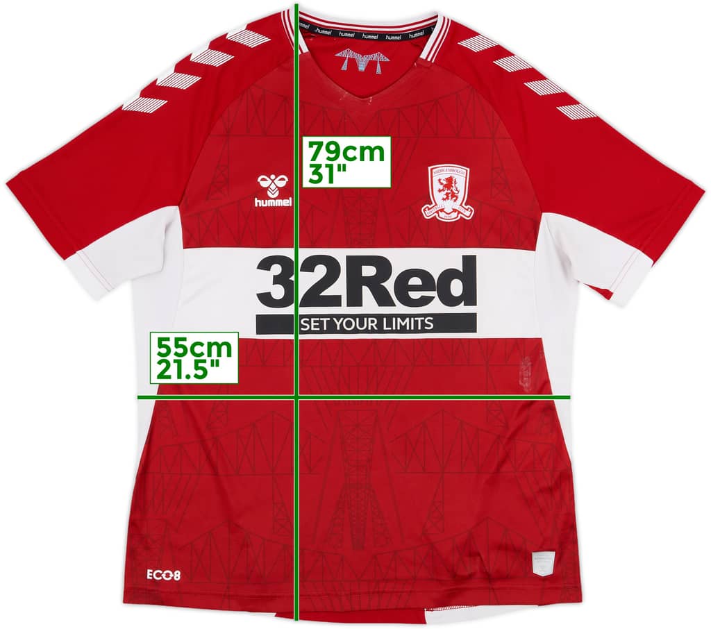 2021-22 Middlesbrough Home Shirt - 7/10 - (XL)
