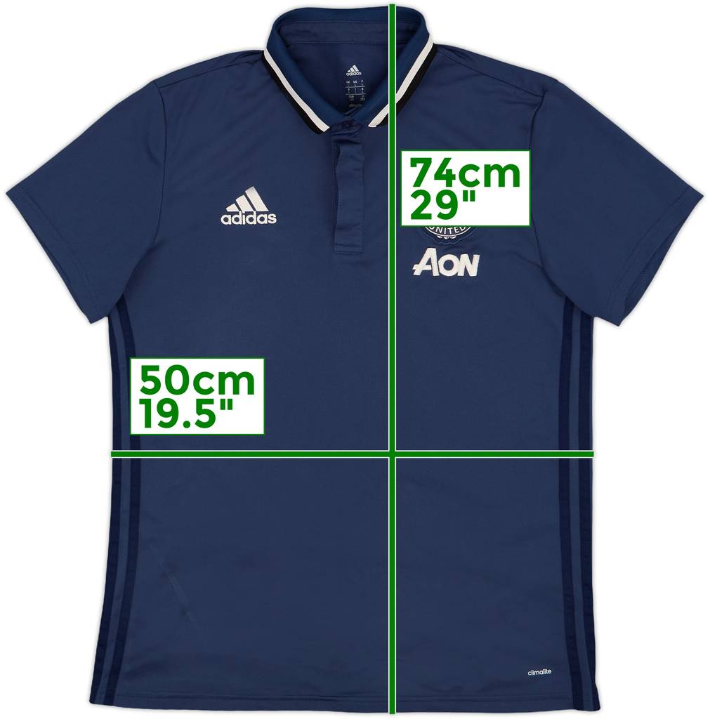 2016-17 Manchester United adidas Polo Shirt - 9/10 - (L)