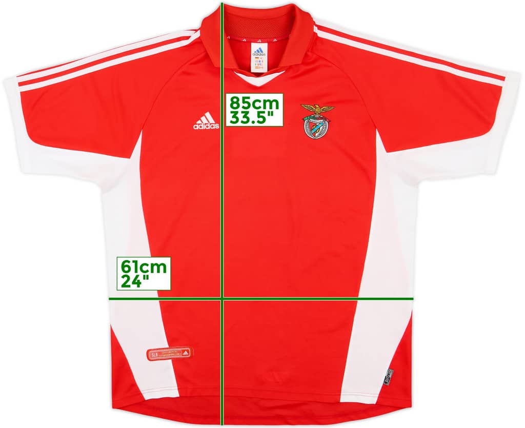 2001-02 Benfica Home Shirt - 9/10 - (XL)