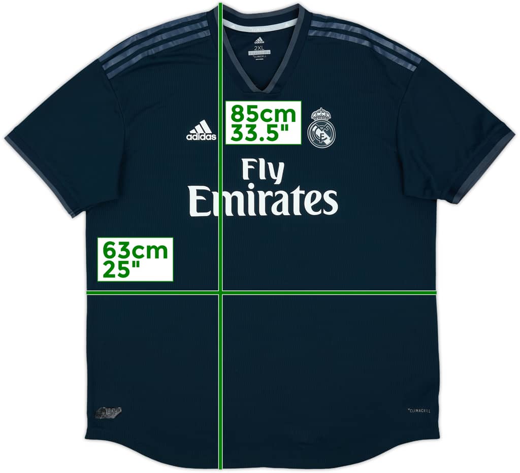 2019-20 Real Madrid Authentic Away Shirt - 8/10 - (XXL)