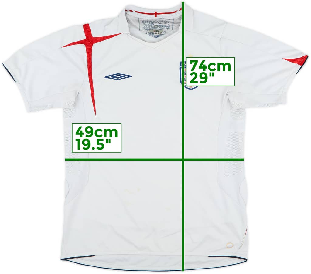 2005-07 England Home Shirt - 5/10 - (M)