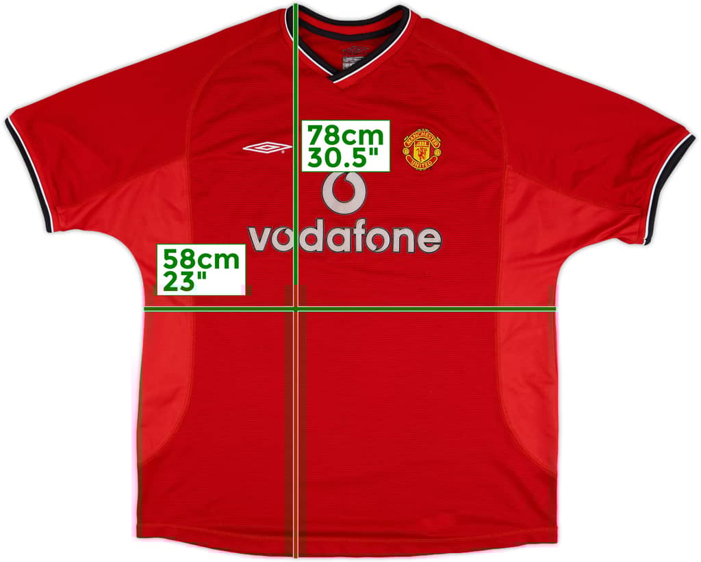 2000-02 Manchester United Home Shirt - 5/10 - (XL)