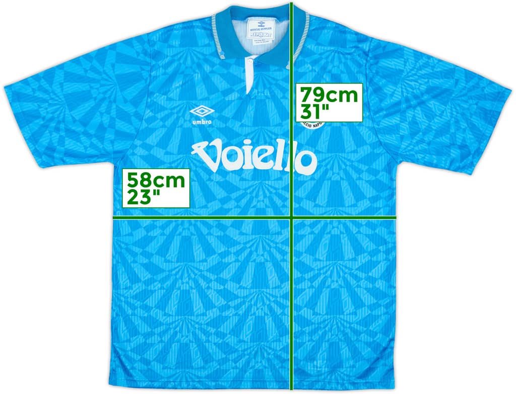 1991-93 Napoli Home Shirt - 9/10 - (XL)