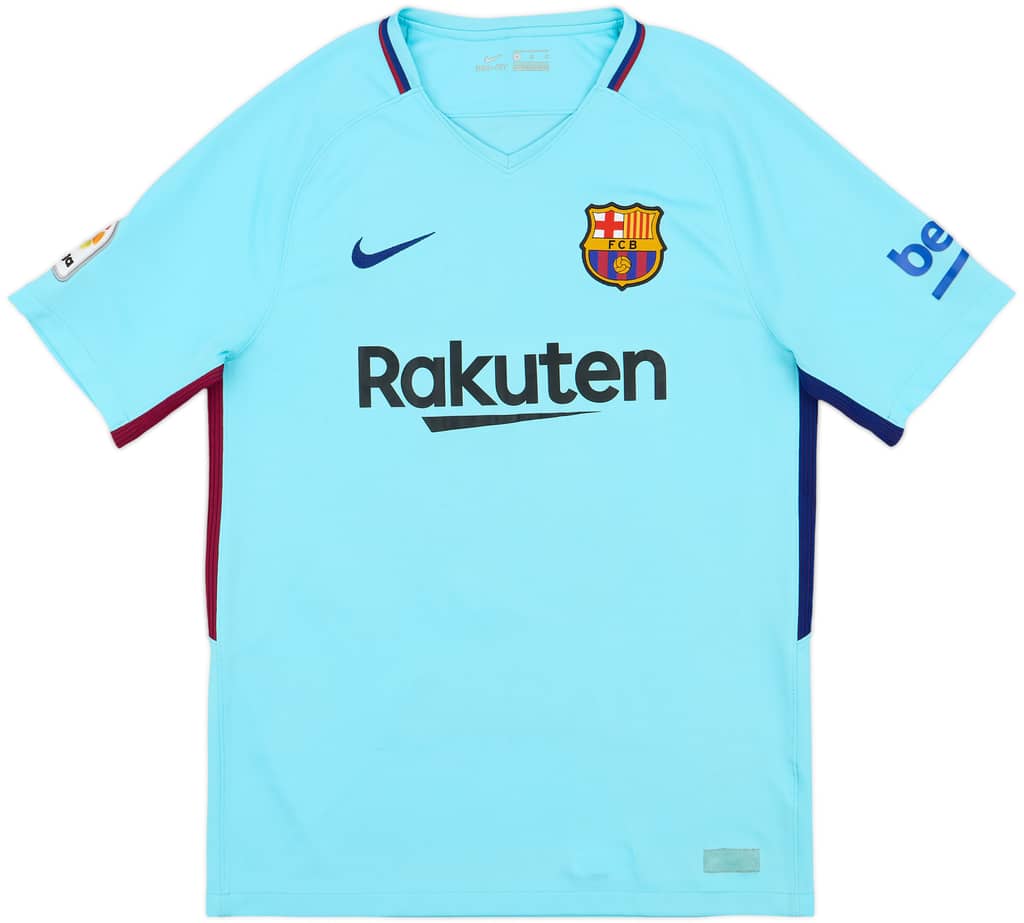 2017-18 Barcelona Away Shirt Pique #3 - 8/10 - (M)