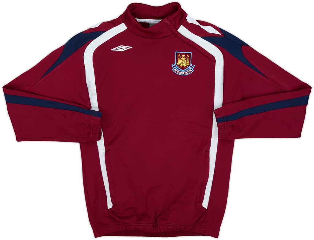 2007-08 West Ham Umbro 1/4 Zip Drill Top - 8/10 - (XL.Boys)