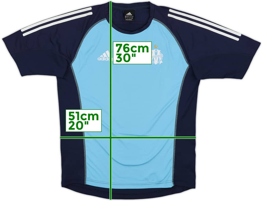 2002-03 Olympique Marseille adidas Training Shirt - 7/10 - (S/M)