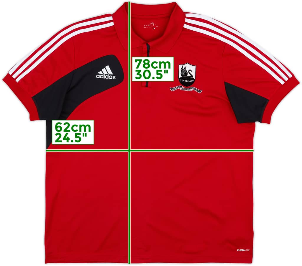 2012-13 Swansea City adidas Polo Shirt - 9/10 - (XL)