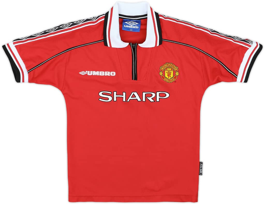 1998-00 Manchester United Home Shirt - 8/10 - (S.Boys)