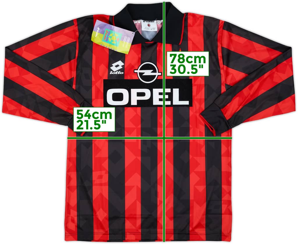 1994-95 AC Milan Home L/S Shirt (XL)