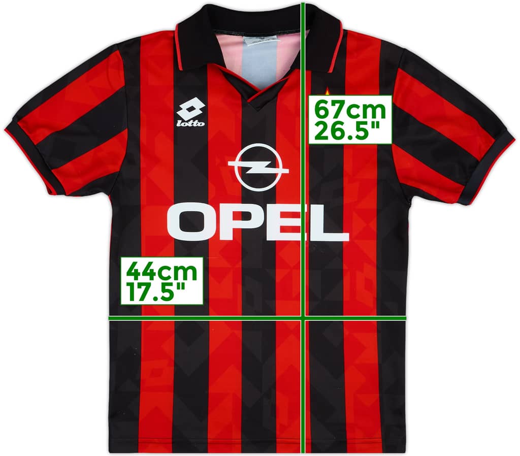 1993-94 AC Milan Home Shirt - 8/10 - (S)
