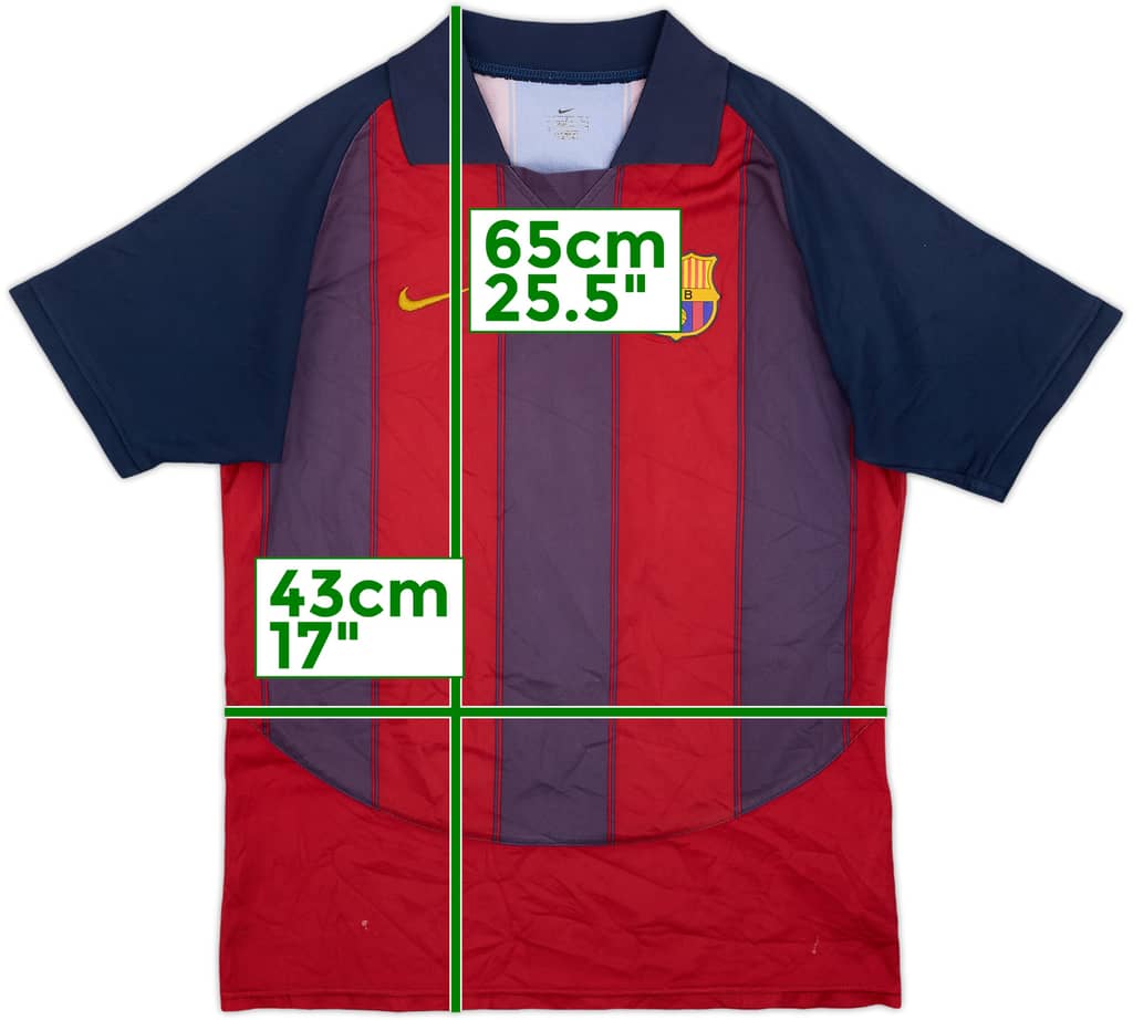 2003-04 Barcelona Basic Home Shirt - 4/10 - (M.Boys)