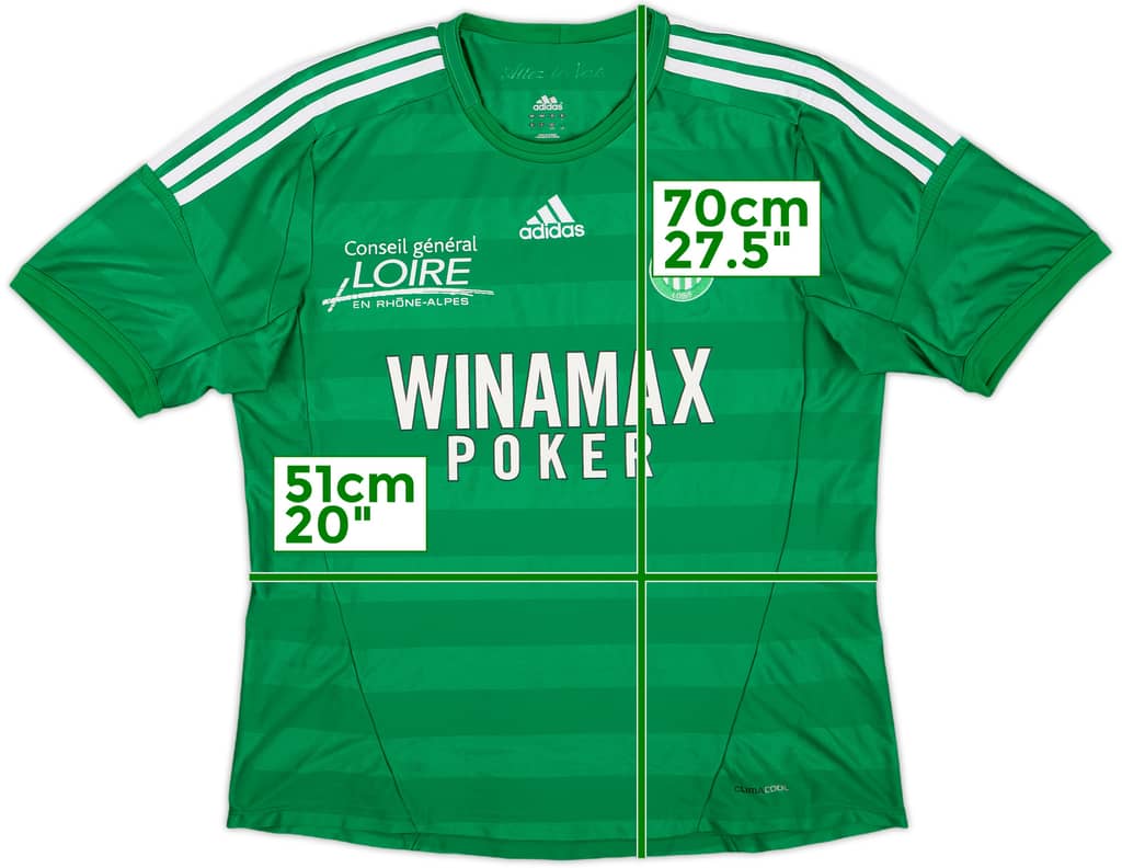 2012-13 Saint Etienne Home Shirt - 8/10 - (L)