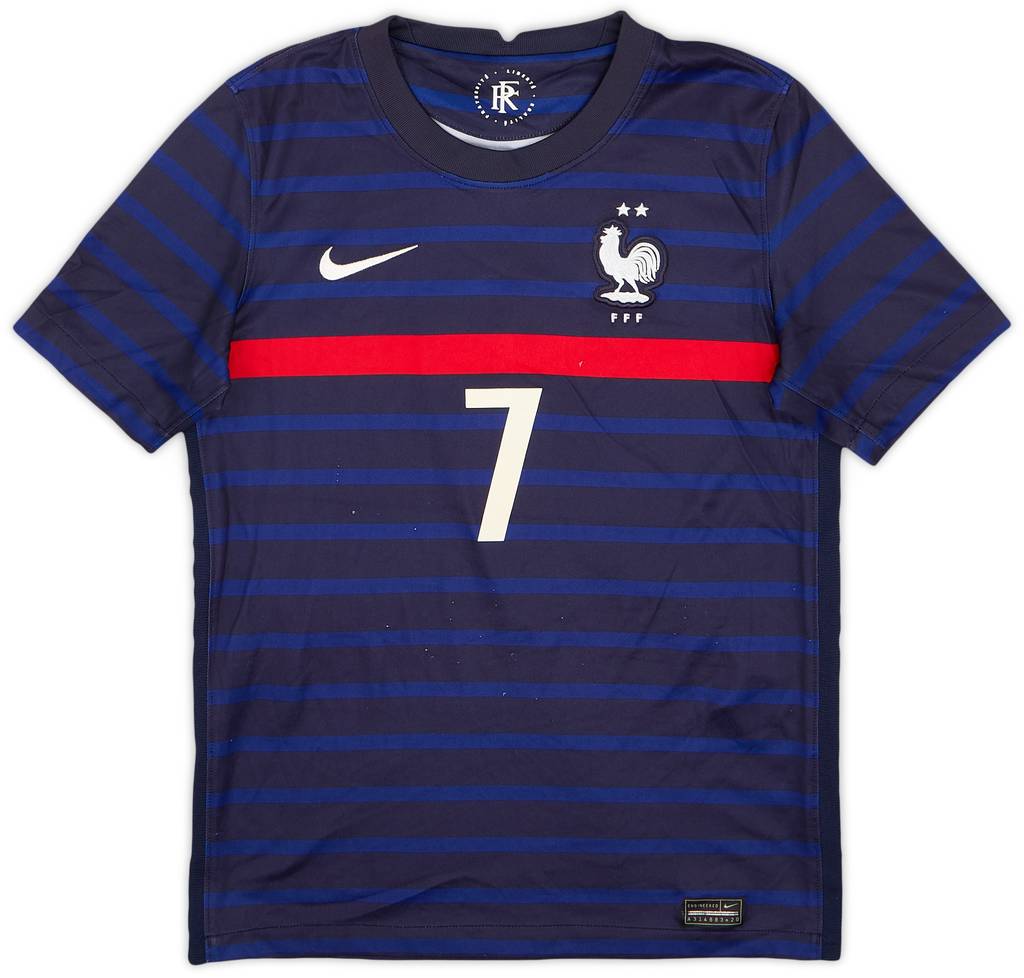 2020-21 France Home Shirt Griezmann #7 - 6/10 - (L.Boys)