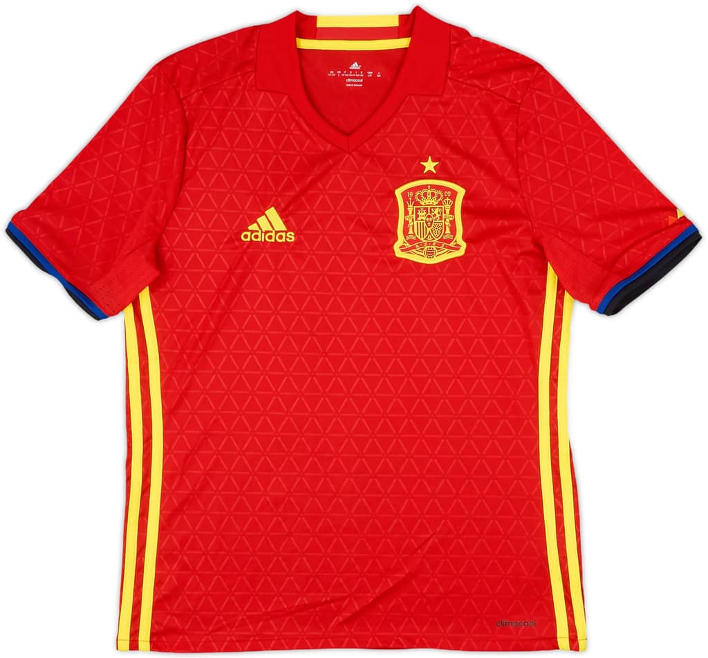 2016-17 Spain Home Shirt - 10/10 - (L.Boys)