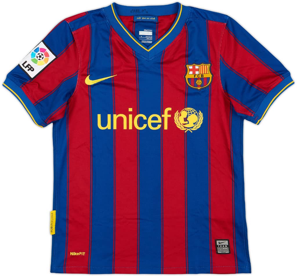 2009-10 Barcelona Home Shirt - 8/10 - (S.Boys)