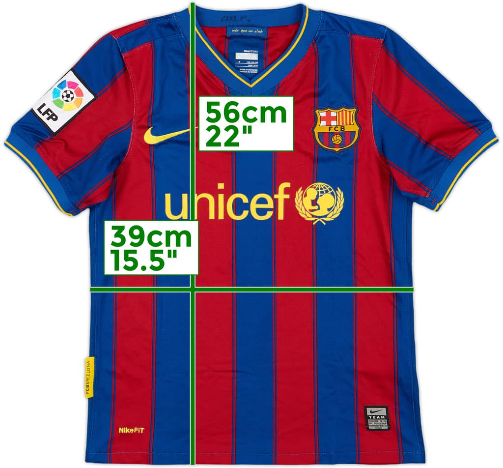 2009-10 Barcelona Home Shirt - 8/10 - (S.Boys)