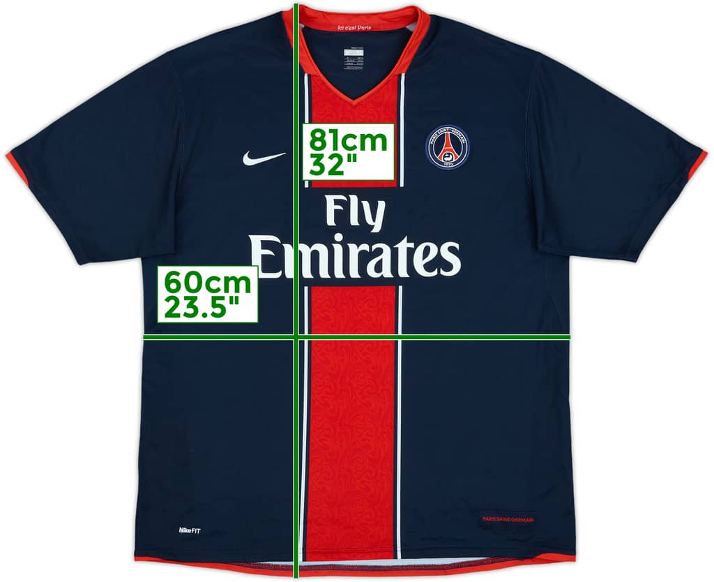2007-08 Paris Saint-Germain Home Shirt - 10/10 - (XL)
