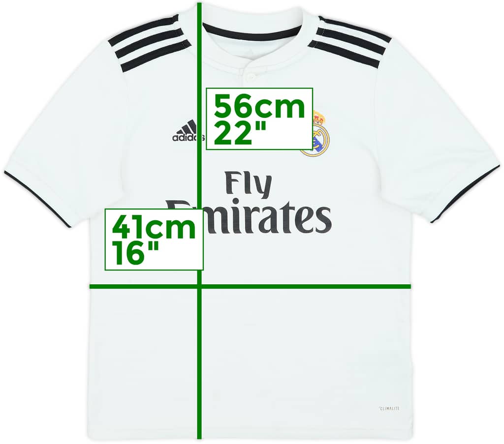 2018-19 Real Madrid Home Shirt - 8/10 - (M.Boys)