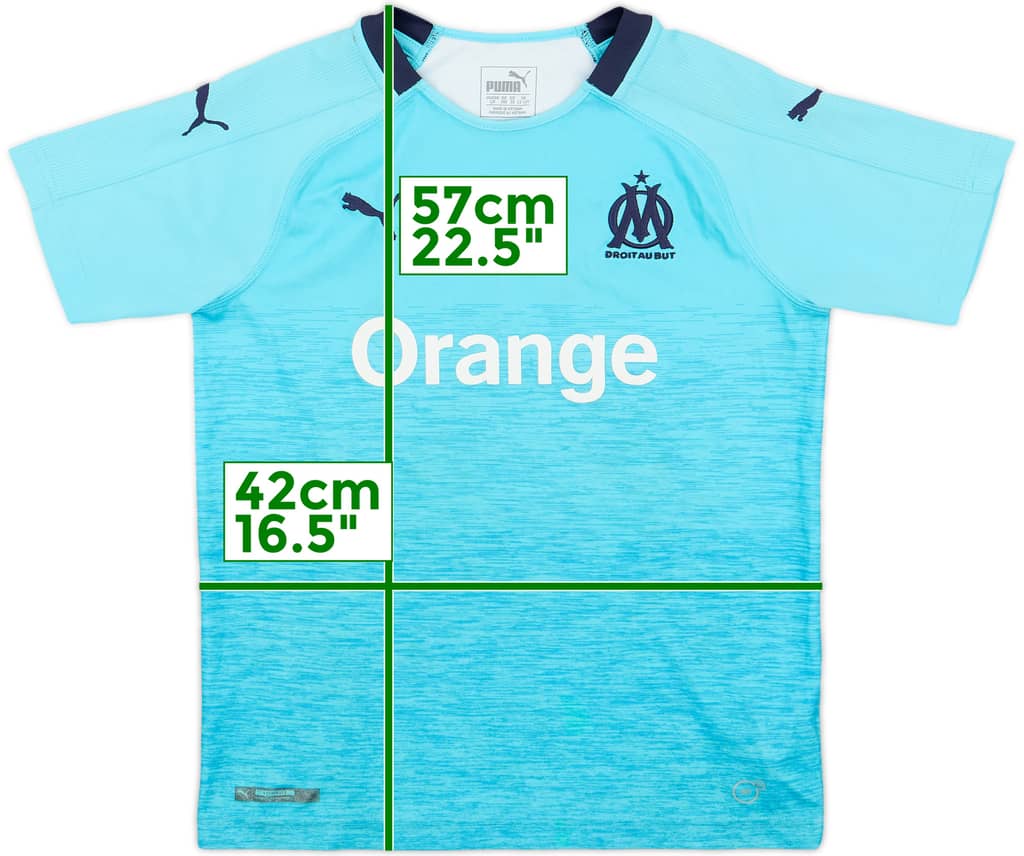 2018-19 Olympique Marseille Third Shirt - 7/10 - (M.Boys)