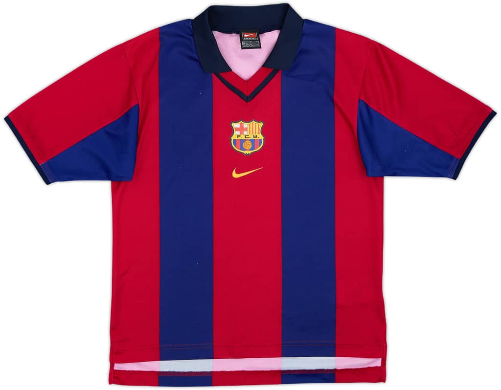 2000-01 Barcelona Home Shirt - 6/10 - (M.Boys)