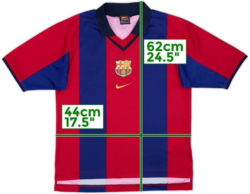 2000-01 Barcelona Home Shirt - 6/10 - (M.Boys)