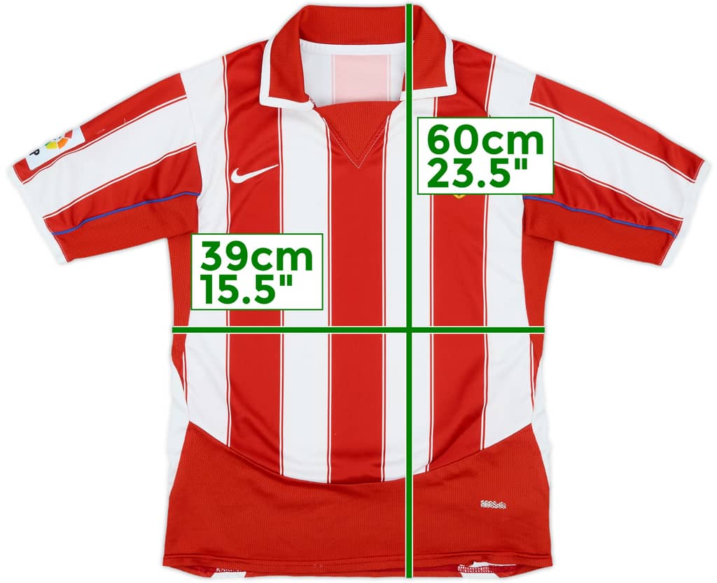 2003-04 Atletico Madrid Home Shirt - 7/10 - (XL.Boys)