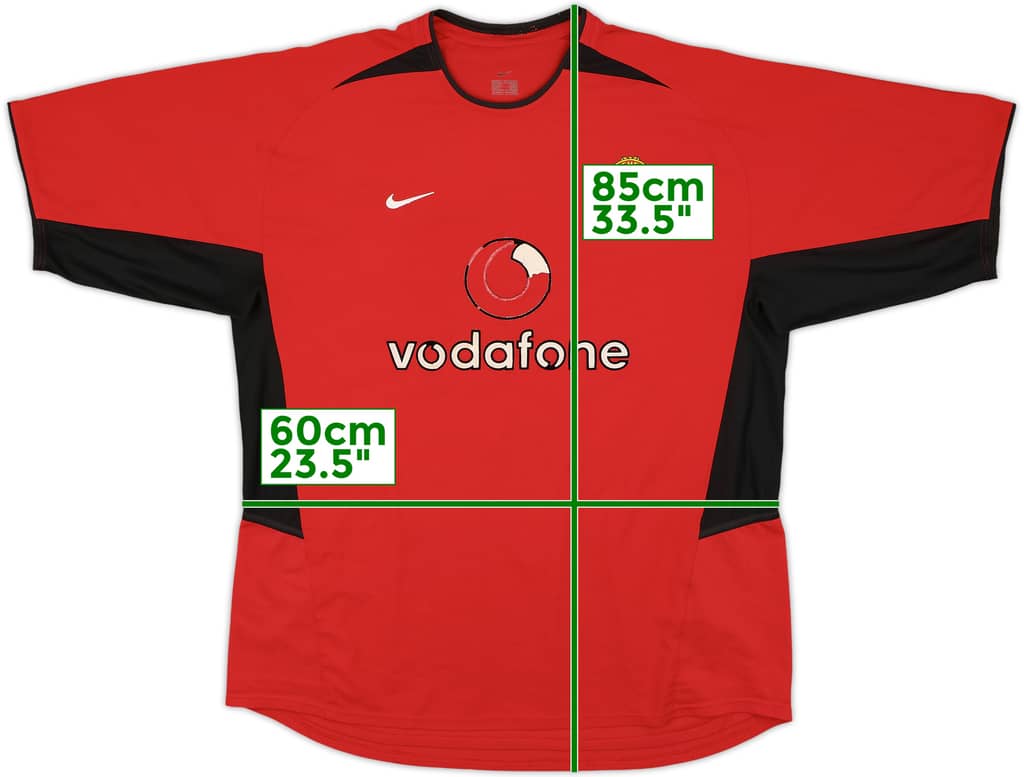 2002-04 Manchester United Home Shirt - 4/10 - (XL)