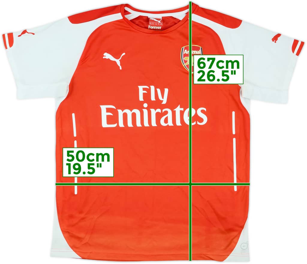 2014-15 Arsenal Home Shirt - 6/10 - (XL.Boys)