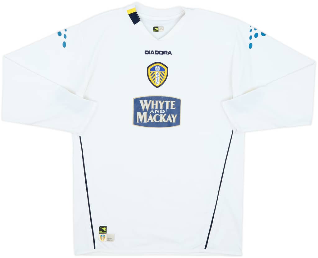 2003-04 Leeds United Home L/S Shirt - 6/10 - (L.Boys)
