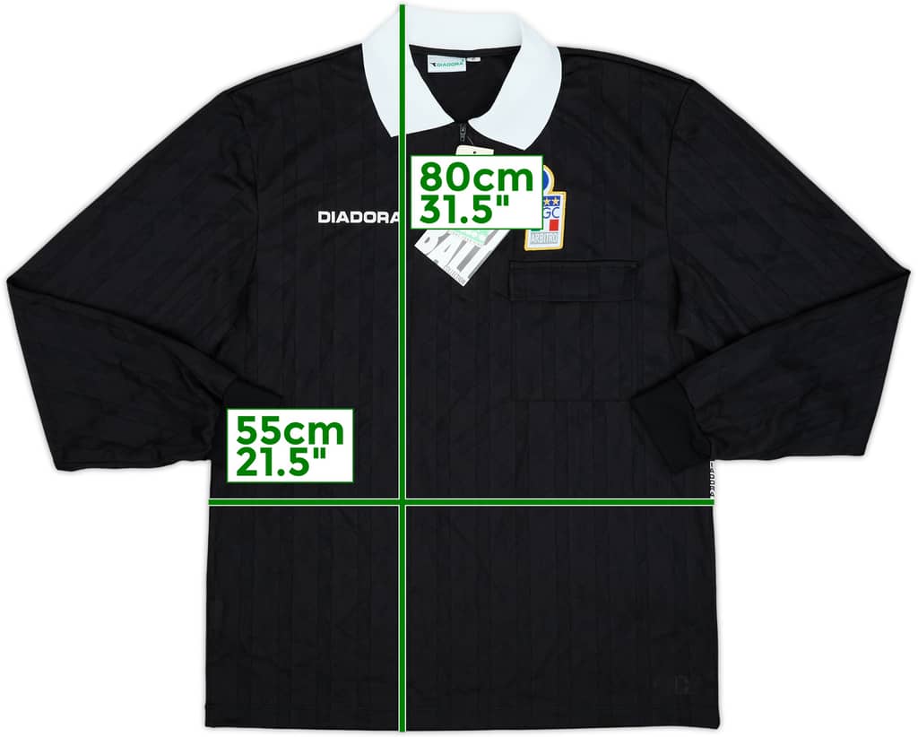 1990s Italy FIGC Diadora Referee L/S Shirt (XL)