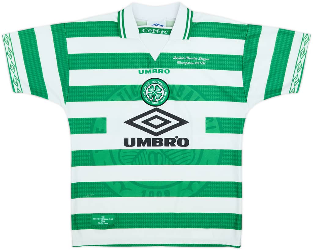 1997-99 Celtic Home Shirt - 6/10 - (L.Boys)