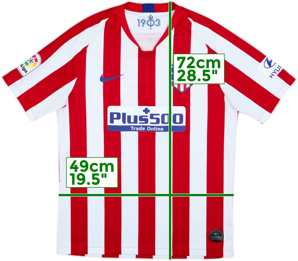 2019-20 Atletico Madrid Home Shirt - 5/10 - (M)