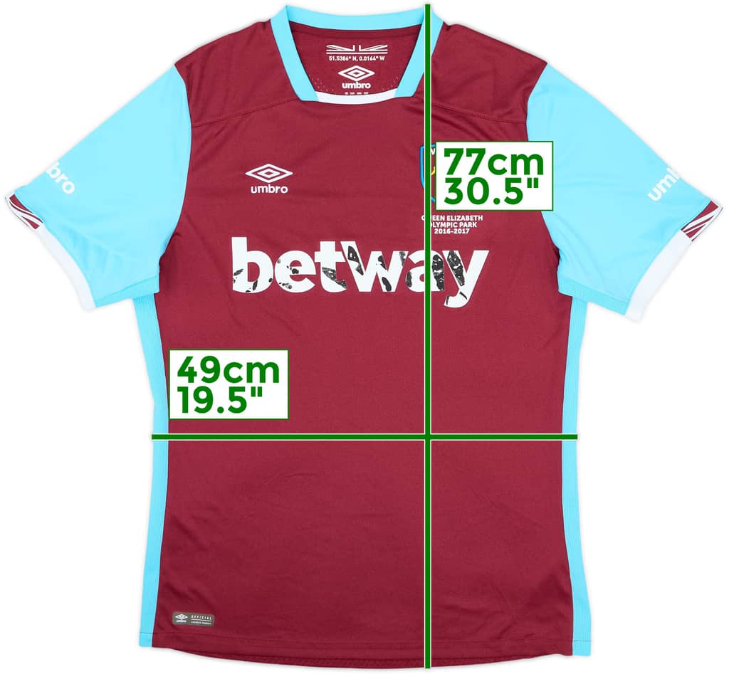 2016-17 West Ham Home Shirt - 5/10 - (L)