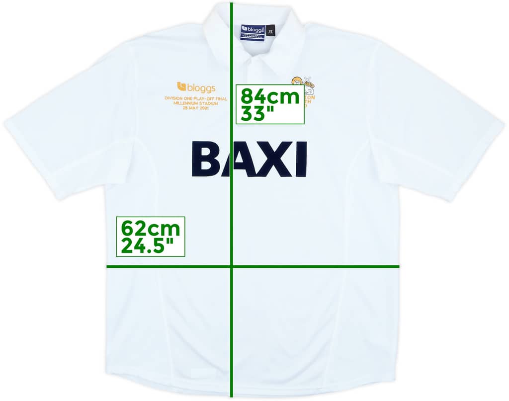 Camiseta de local del Preston North End 2000-01 'Play-off Final 2001' - 8/10 - (XL)