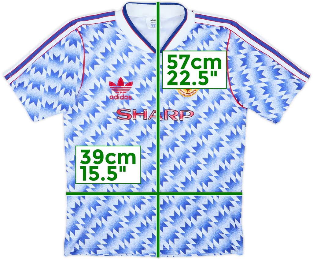 Camiseta de visitante del Manchester United 1990-92 - 6/10 - (Niños L)