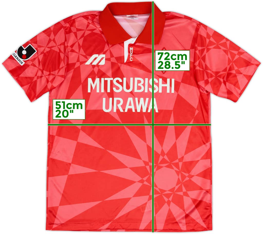 1993-94 Urawa Red Diamonds Home Shirt - 7/10 - (M/L)
