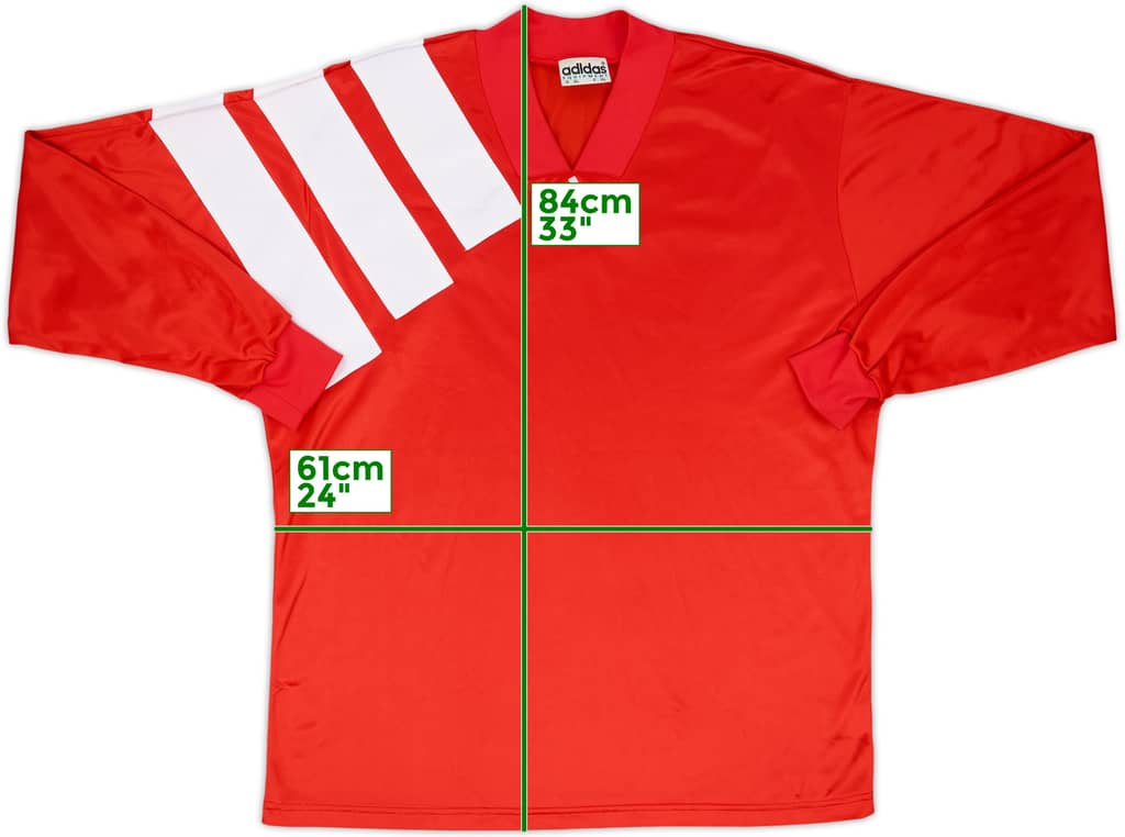 1992-93 adidas Template L/S Shirt (Liverpool) - 8/10 - (XXL)