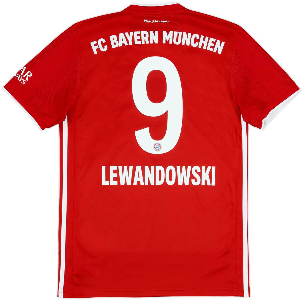 2020-21 Bayern Munich Home Shirt Lewandowski #9 - 8/10 - (S)