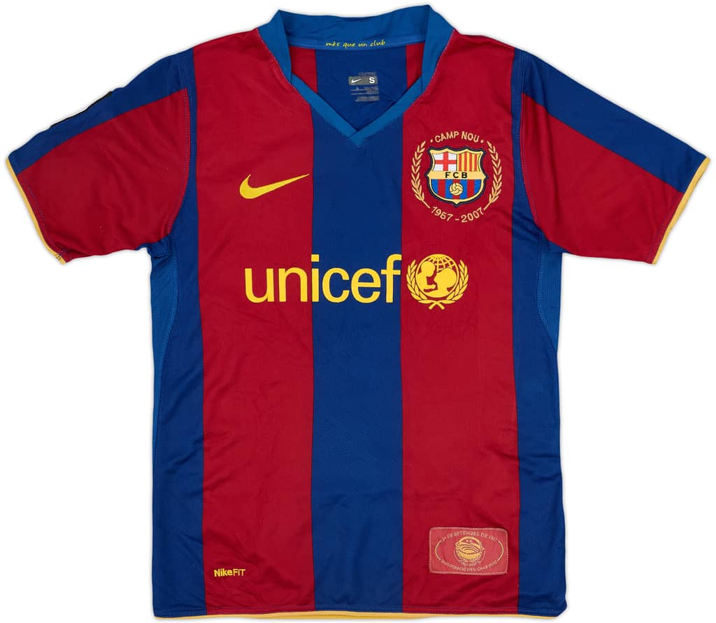 2007-08 Barcelona Home Shirt - 6/10 - (S.Boys)