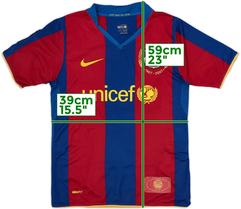 2007-08 Barcelona Home Shirt - 6/10 - (S.Boys)