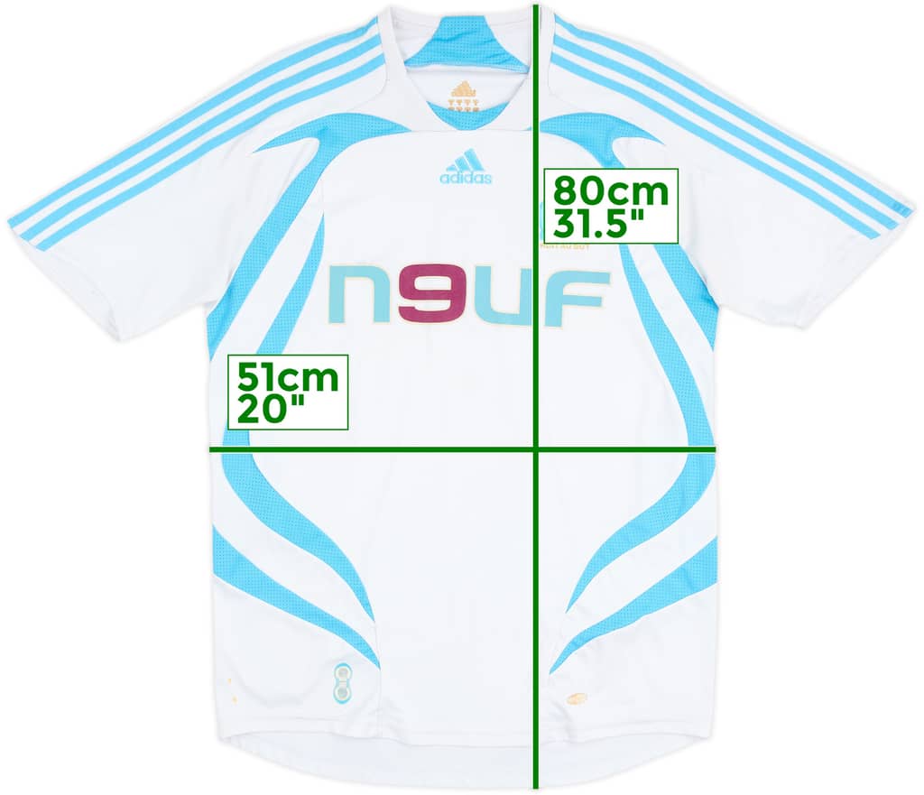 2007-08 Olympique Marseille Home Shirt - 4/10 - (M)